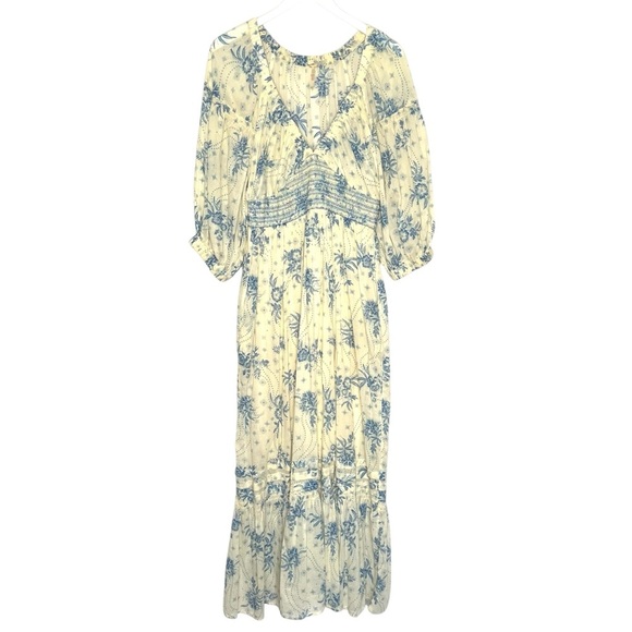 Free People Golden Hour Maxi Dress Tea Combo Size M NEW - Picture 8 of 16